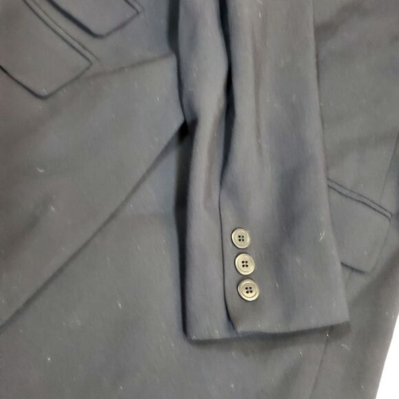 LIZ CLAIBORNE one-button blue wool blazer 4 - Picture 5 of 11